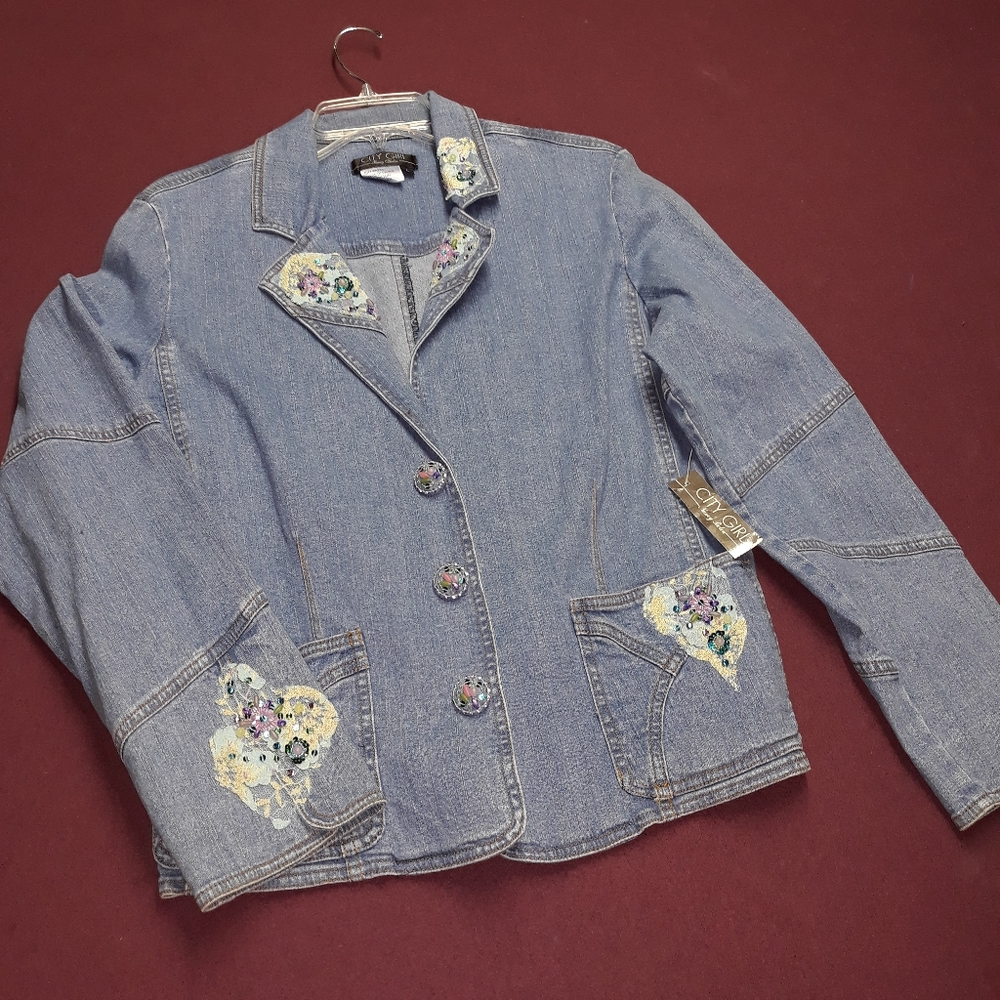 Denim jacket and jean pants set